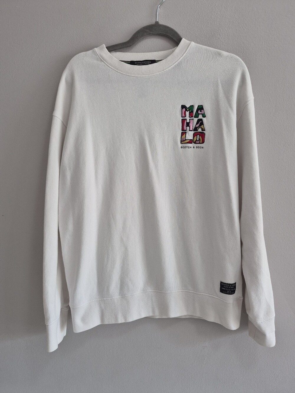 Scotch & Soda Men's Mahalo Embroidered Sweatshirt Size Medium